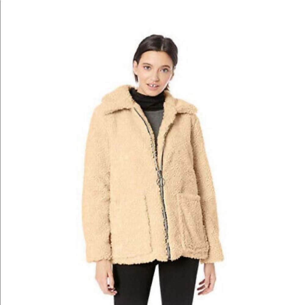 Steve Madden Women's Jacket, Sherpa Oatmeal